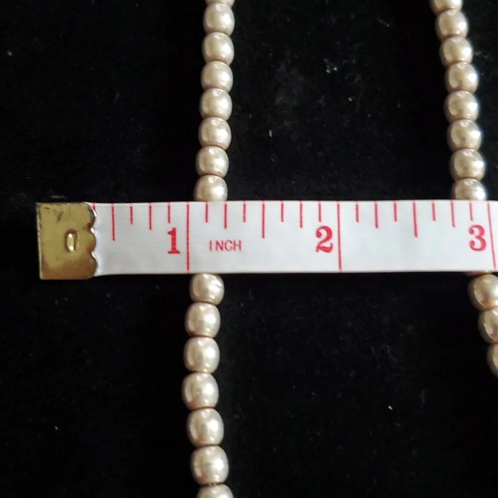 Mexico 925 sterling silver large bead ball necklace , 44.5 grms - Picture 9 of 13